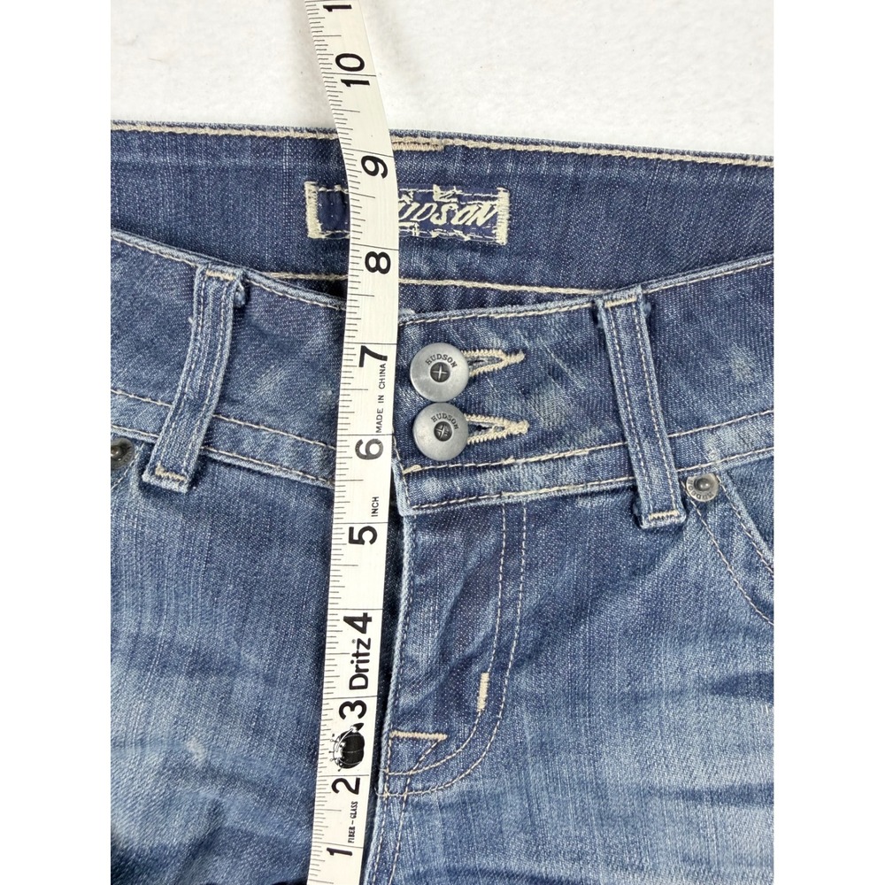 Hudson Jeans Beth Baby Bootcut Blue Denim Low Rise Flap Pocket W170DCV Size 26 - Picture 8 of 10